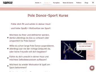 Screenshot von https://somosmovement.com/poledance-kurse